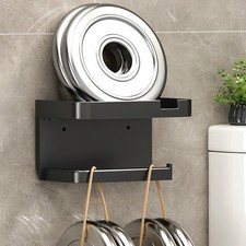 Toilet Paper Holder with Mobile Phone Storage Shelf Holders Wall Mounted Rack