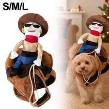 Cosplay Cat Dog Cowboy Rider Pet Clothes Apparel Coat Costume Jacket Dress Up