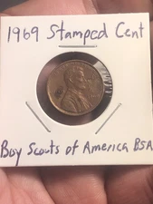1969 Stamped Penny Of The Boys Scouts Of America Logo