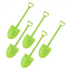 Ouliget Mini Shovel Shape Spoons,Cute Disposable Plastic Dessert Spoons,Ice