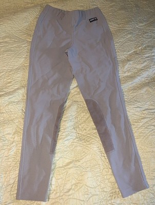Kerrits Girls Kids M Horse Riding Breeches Equestrian Tights Pants Khaki Beige