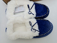RockDove Women's Trapper Moc Memory Foam Slipper Royal Blue, Size 9.5-10.5 New 