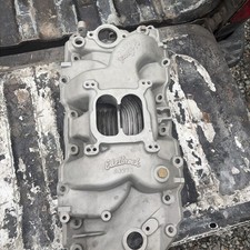 Vintage Edelbrock Chevy Aluminum Intake Manifold C427x Vintage Edelbrock Chevy Aluminum Intake Manifold C427x