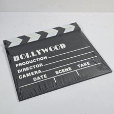 Hollywood Style Clapperboard Wall Decor Black White Movie Slate Sign