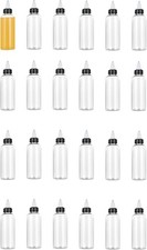 24PCS 2oz Clear Dispensing Bottles, Plastic Squeeze Bottles with Twist