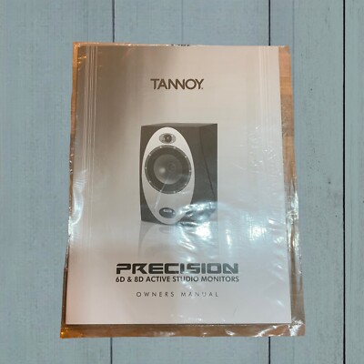 Tannoy 6D-8D Aktive Studiomonitore Lautsprecher Bedienungsanleitung
