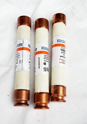 New 3 Pack - Mersen Ferraz Shawmut TRS7R Tri-Onic Time Delay Fuses 7 Amp 600v