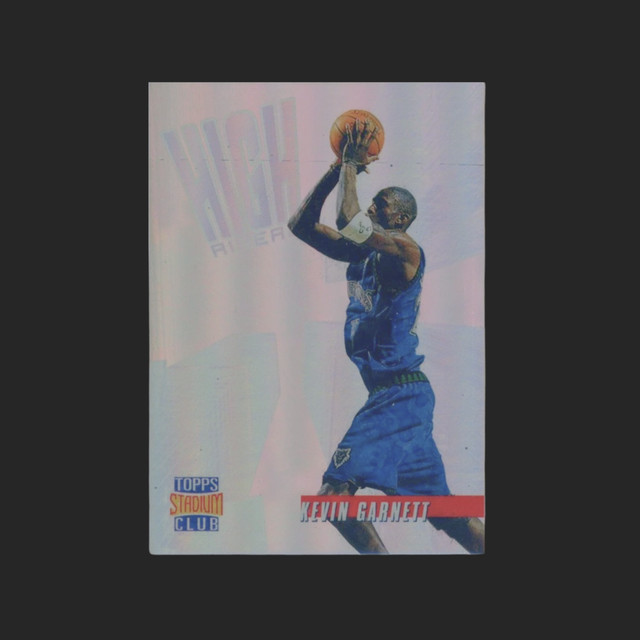 Kevin Garnett 1996-97 Topps Stadium Club #HR6 High Risers Blank Back - MN HOF