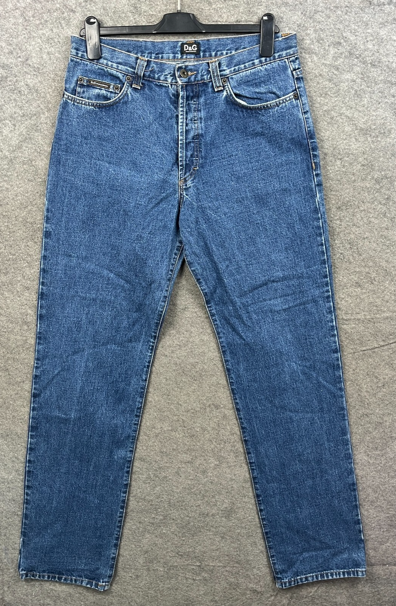 Vintage Dolce Gabbana Jeans Mens 34 Blue D&G Tapered Itterre Made Vintage Dolce Gabbana Jeans Mens 34 Blue D&G Tapered Itterre Made