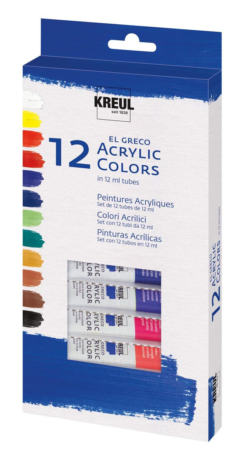 el Greco Acrylfarben 12Tuben je 12ml ACC NUOVO