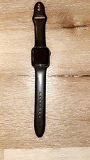 Apple Watch Series 5 40mm Gray Case with Black Silicone Band (MWV82LL/A)