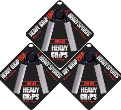 Heavy Grips Hand Grippers - Set of 3 Non-Slip - 100Lb, 150Lb, 200Lb   Effectivel