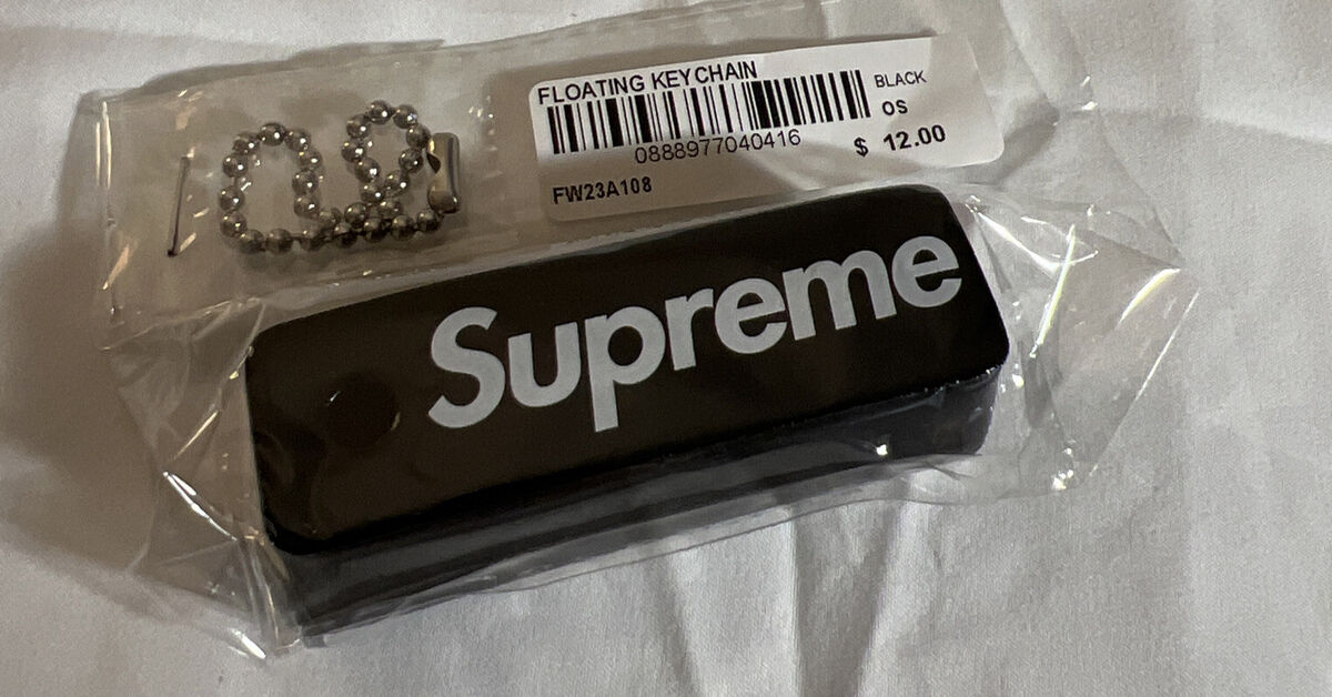 SUPREME FLOATING KEYCHAIN BLACK OS (100% AUTHENTIC) BRAND SUPREME FLOATING KEYCHAIN BLACK OS (100% AUTHENTIC) BRAND