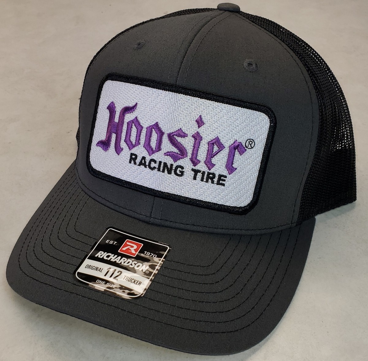 HOOSIER RACING TIRE Patch on Richardson 112 Trucker Hat  display picture 2