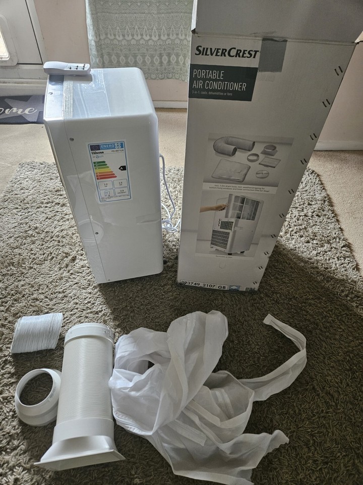 SILVERCREST PORTABLE AIR CONDITIONER DEHUMIDIFIER FAN 3IN1 7,000BTU