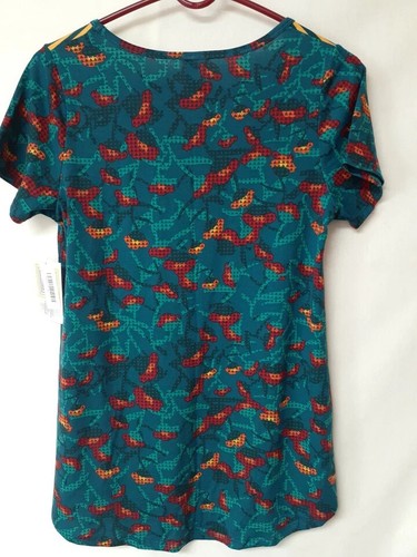 NWT LuLaRoe Classic T Women's Short Sleeve Multicolor Hi-Low Casual Top Size XS - Picture 2 of 4