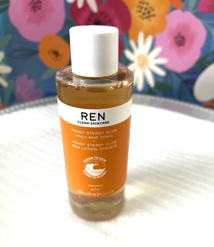 REN Clean Skincare Ready Steady Glow Daily AHA Tonic 3.3 fl.oz/100ml NWOB