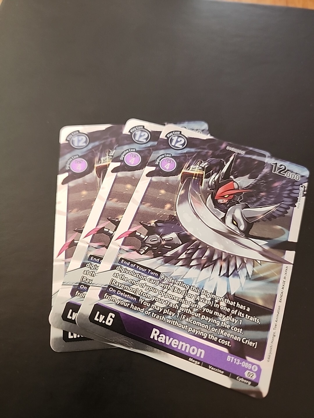 Digimon Ravemon Digimon Card - (NM) 3X Ravemon BT13-089 Foil Rare - Bandai | eBay