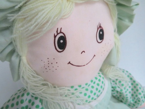 MUÑECA Pan de Azúcar Suave 1988 Muñeca de Relleno Sentado en Verdes - Imagen 8 de 12