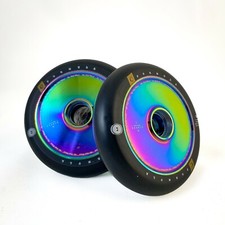 UrbanArtt Pro Scooter Wheels Hollow Core RAINBOW CHROMEPACK - 2 PACK - NEW