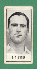 CRICKET - BARRATT - TEST CRICKETERS SERIES A - CARD NO. 12  -   EVANS  -  1956