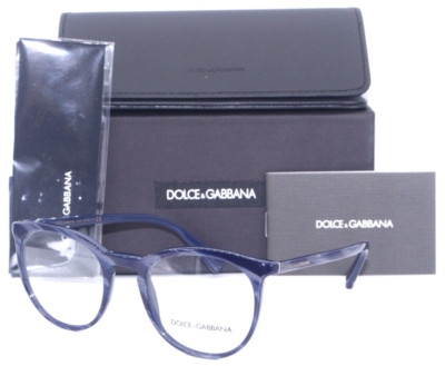 NEW DOLCE & GABBANA DG 3269 3092 POLISHED BLUE HORN AUTHENTIC EYEGLASSES 51-21