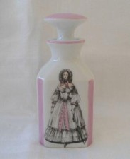 Vintage Limoges Perfume Bottle Paris France Handpainted Victorian Lady Porcelain