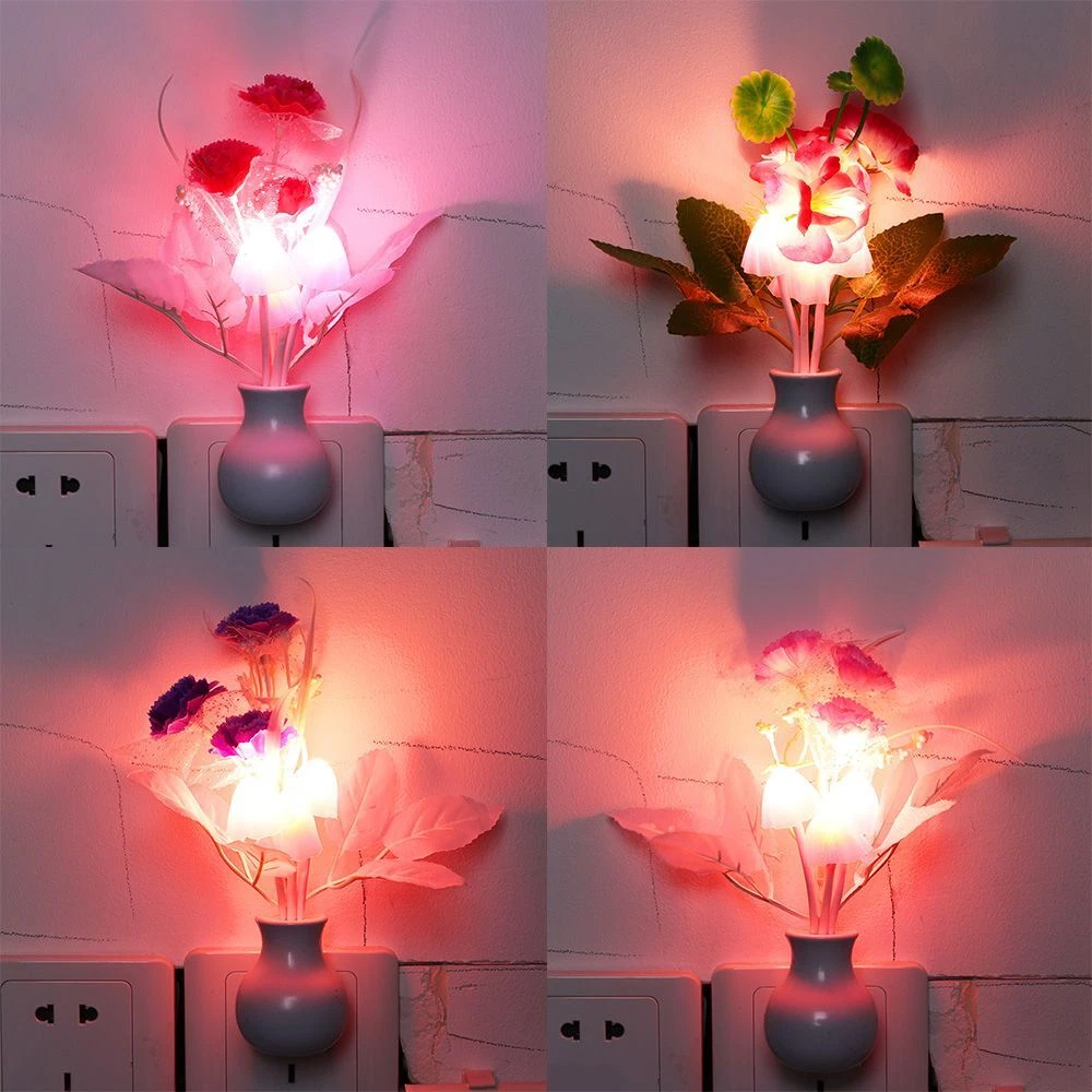 Colorful Bed Lamp Sensation LED Romantic Night Light Flowers Color Changing