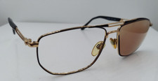 Vintage Sergio Tacchini ST1006-S Black Gold Pilot Sunglasses Italy FRAMES ONLY