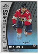 2017-18 SP GAME USED IAN MCCOSHEN RAINBOW AUTHENTIC ROOKIE RC #158 PANTHERS /222