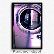 Pixel Art Poster - Reflecting Washing Machine (8 Bit Video Game Print)