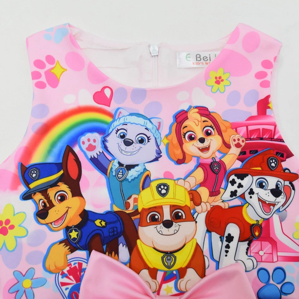 PAW Patrol Princess Dress Girls Ryder Cartoon Baby A-Line Sleeveless Dresses new - Image 3 of 4