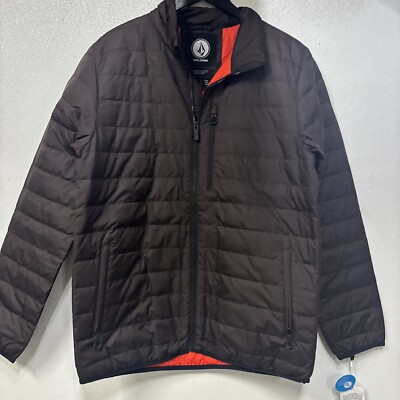 New Men's VOLCOM Puff Give Jacket Size M Brown #2Q4A | eBay