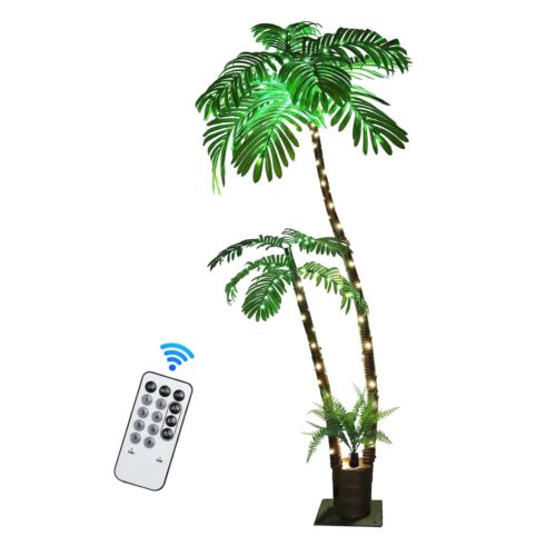 Lighted Palm Trees For Outside Patio Artificial Palm Tree 6ft Led Christmas Tree