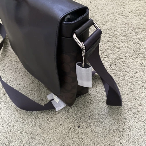 Men's coach leather sling bag hot sale