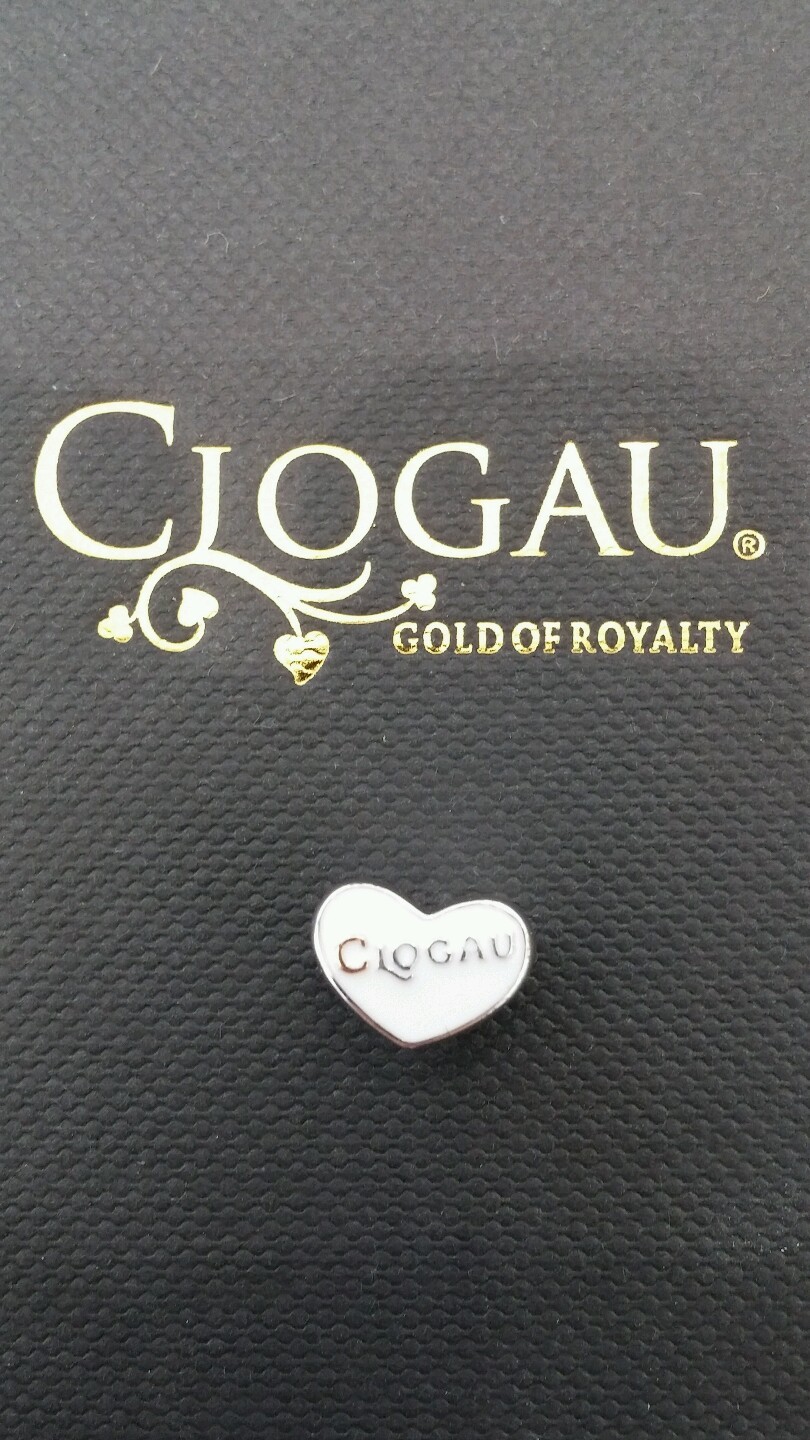 NEW Genuine Sterling Silver Clogau Logo Heart With White Enamel