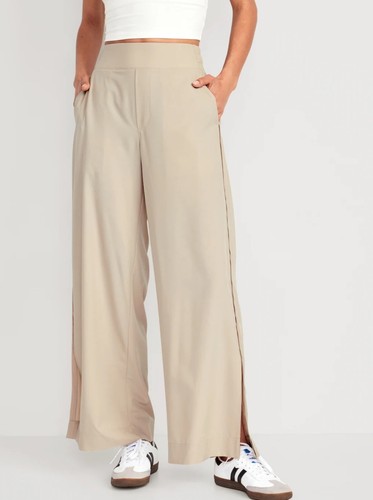 Old Navy Women’s High-Waisted StretchTech Wide-Leg Pants Stone Size 3X (Plus)