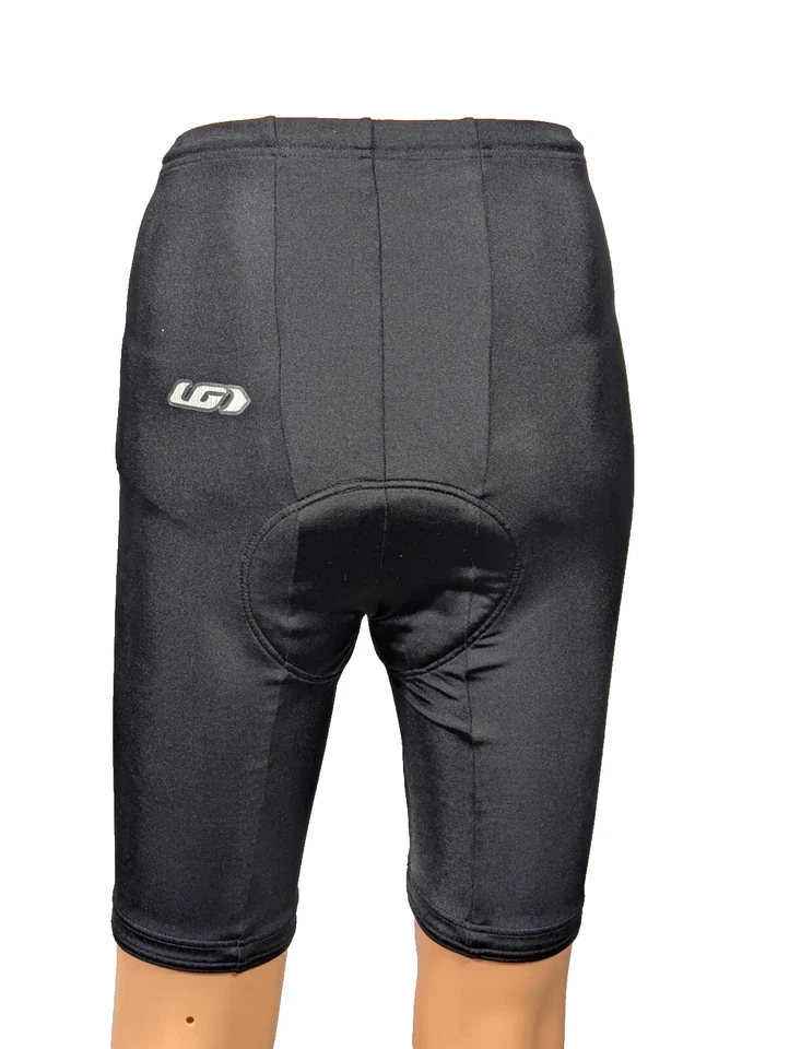 Pantalones Cortos de Ciclismo Louis Garneau Para Mujer Pequeños Negros 78126 Compresión Elástico Acolchado Foto 2 de 4