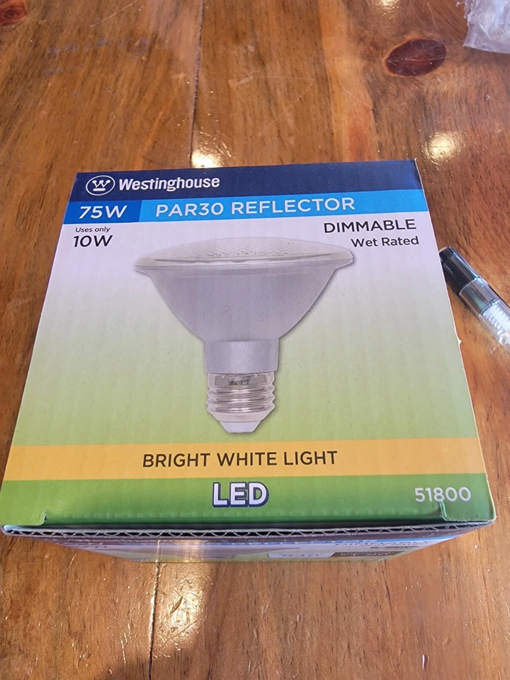 Westinghouse 75W Equivalent PAR30 Bright White Light LED Bulb Med-Base Dimmable - Image 2 of 4