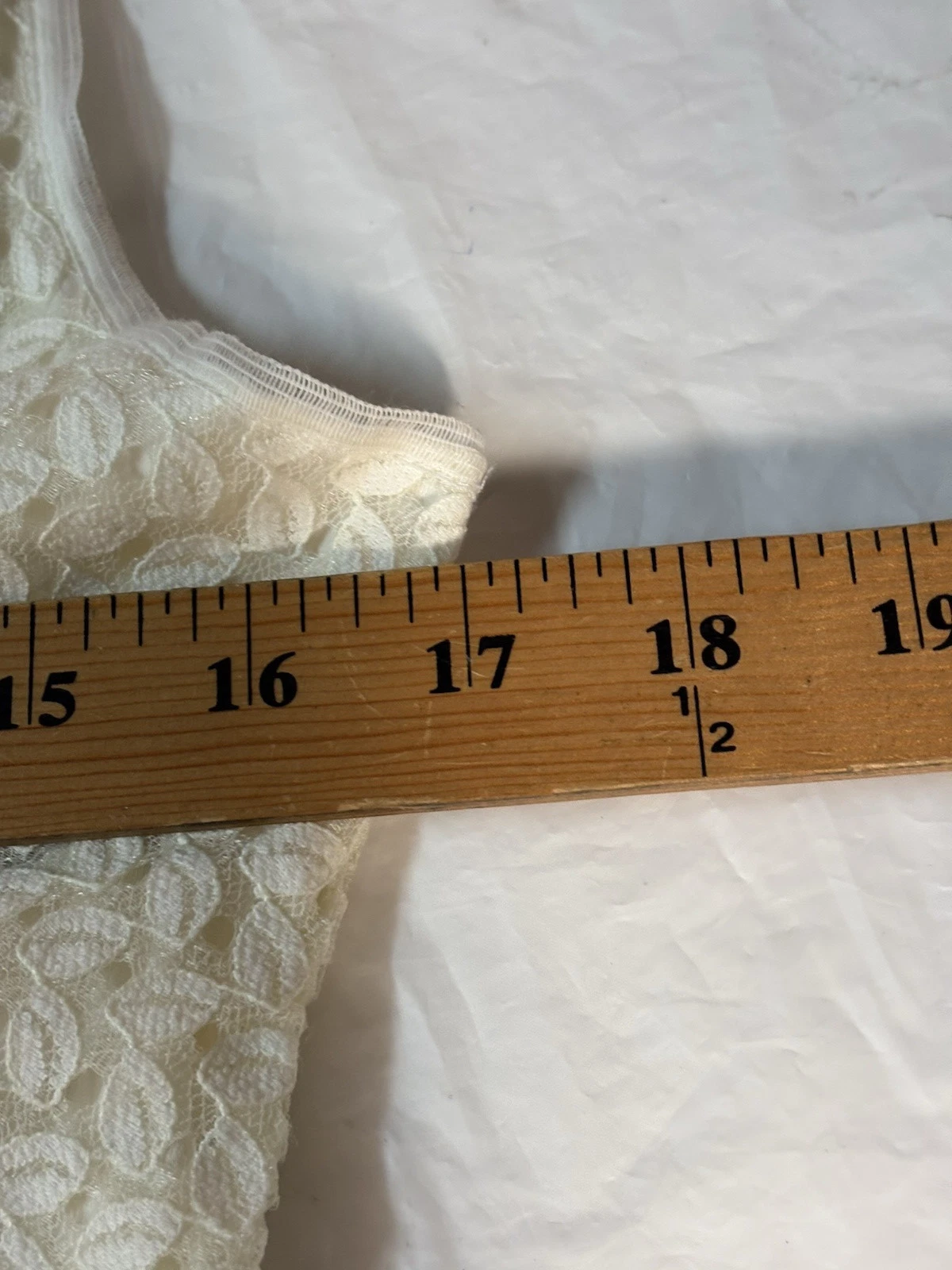 OFF WHITE MSSP Max Studio abito donna bianco senza maniche all'uncinetto taglia small