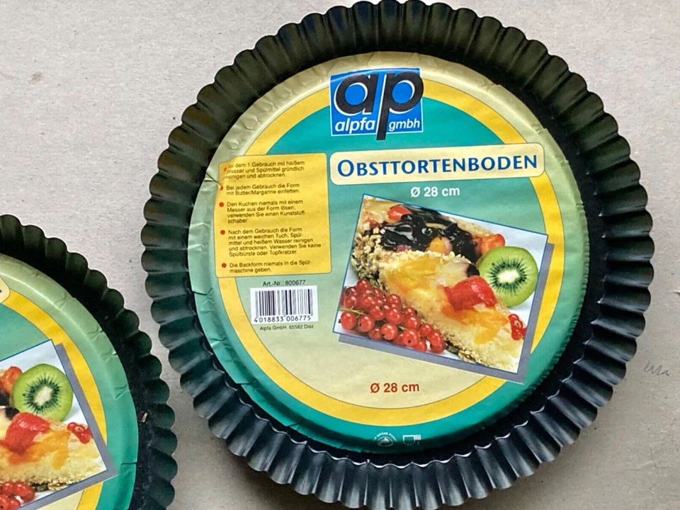 2 Stück ap  Obsttortenboden Form 28 cm, schwarz, neu - Bild 3 von 3