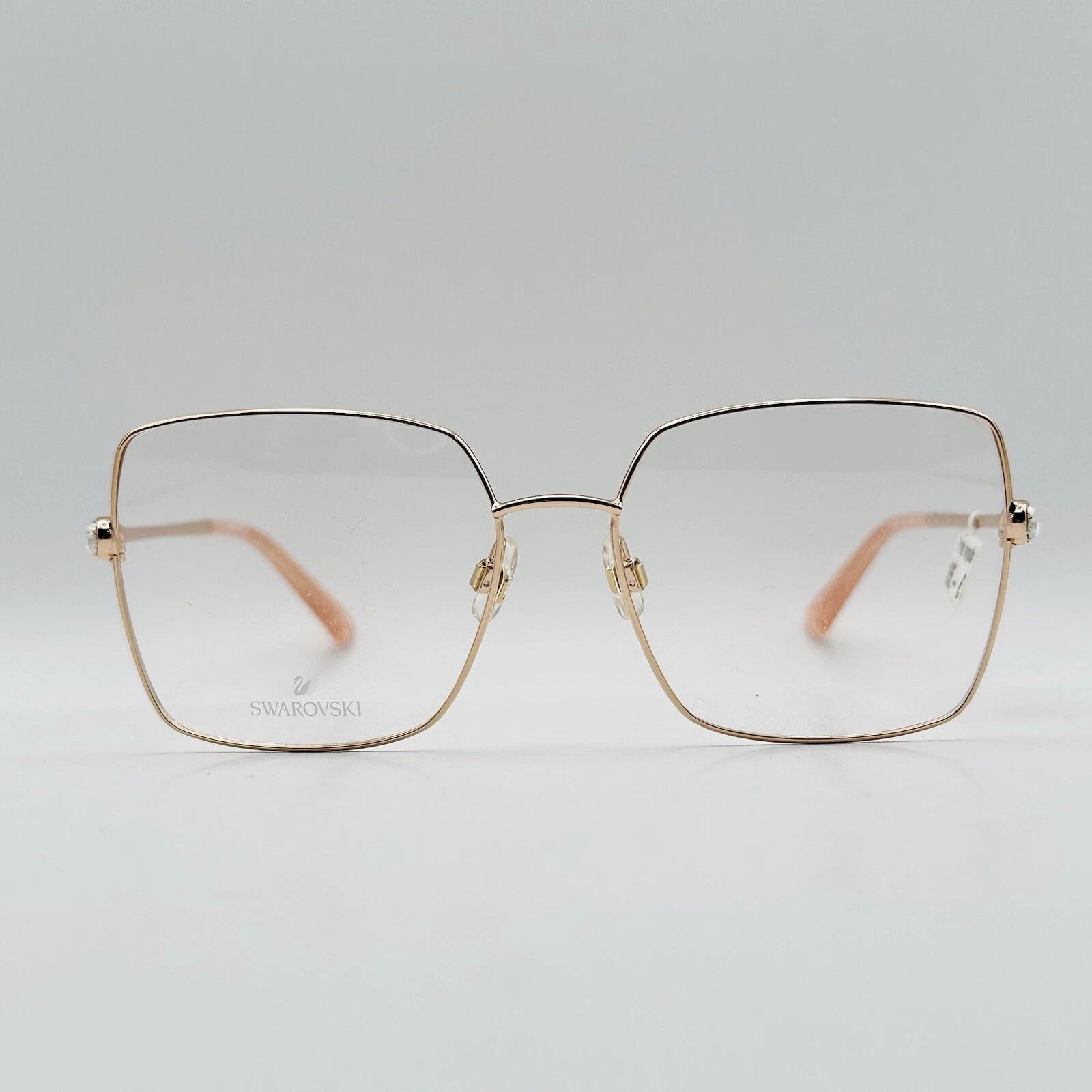 Swarovski Eyeglasses Women Square G Pink STRASS Mod. SK 5352 028 NEW