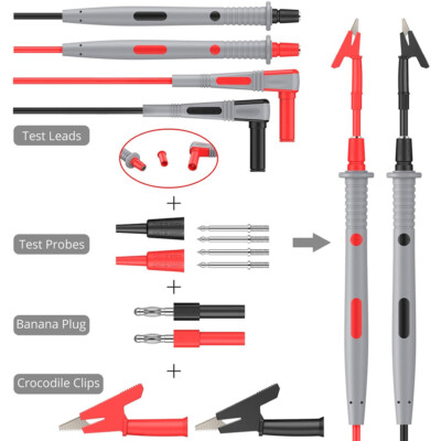 Multimeter Test Leads Set Kit - 23 In 1 - CATIII 1000V 20A CAT3 - Foto 3