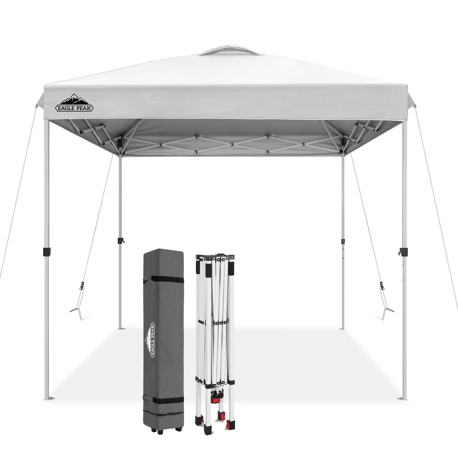 EAGLE PEAK 8x8 Straight Leg Pop Up Canopy Tent Instant Outdoor Canopy