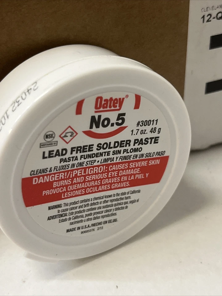 Oatey 30011 Flux, 1.7 oz, Solder Paste Box Of 12 - Image 2 of 2
