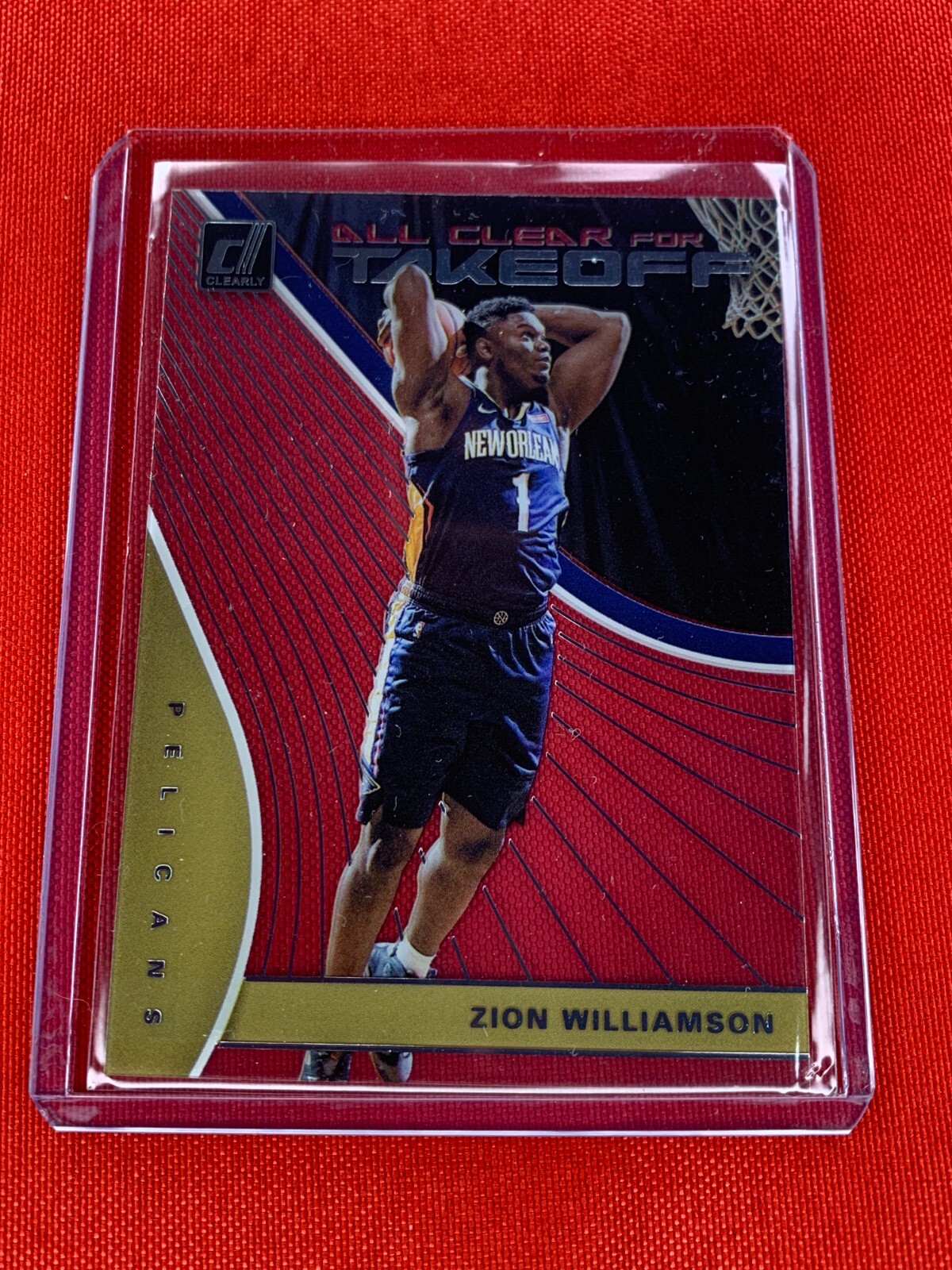 * Zion Williamson 2019-20 Clearly Donruss 9 All Clear For Takeoff RC *