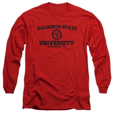 Valdosta State University Adult Long Sleeve T-Shirt Circle Logo, Red, S-3XL