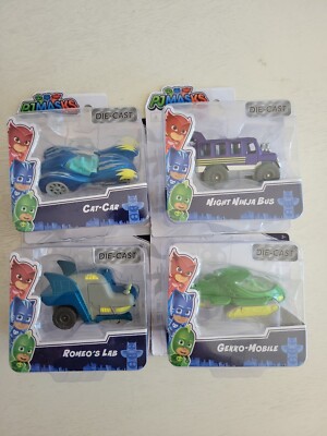 2020 PJ Masks Die Cast Metal Vehicle Lot  Cat Car Gekko Mobile Night ninja  New