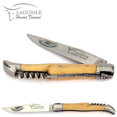 Laguiole Honoré Durand Taschenmesser Griff Buchsbaum 12 cm Messer Korkenzieher