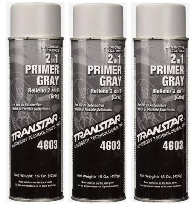 Transtar 4603 2 in 1 Primer Gray Aerosol - FREE SHIPPING!! (3 Pack)